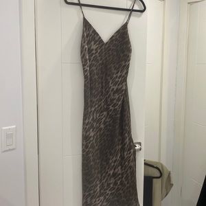 Lagence silk animal print slip dress size 4